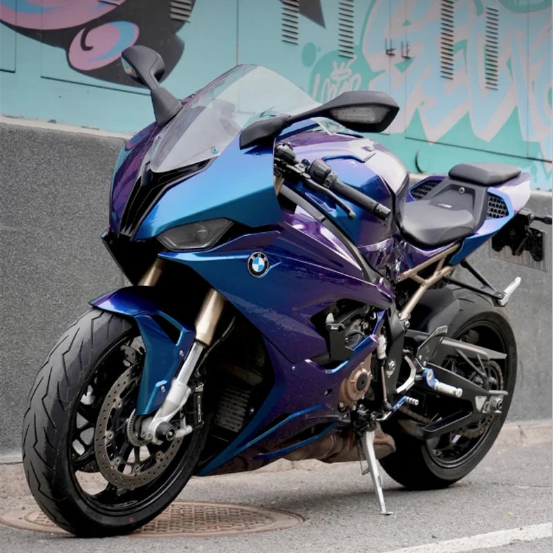 Sparkle Metallic Chameleon Vinyl Wrap Film Roll Purple to Blue Adhesive Decal Vehicle Car Wrapping