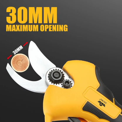 LYUWO Rechargeable Wireless Pruning Scissors, Fruit Tree Potted Pruning Electric Tool, 20V Brushless, 30mm