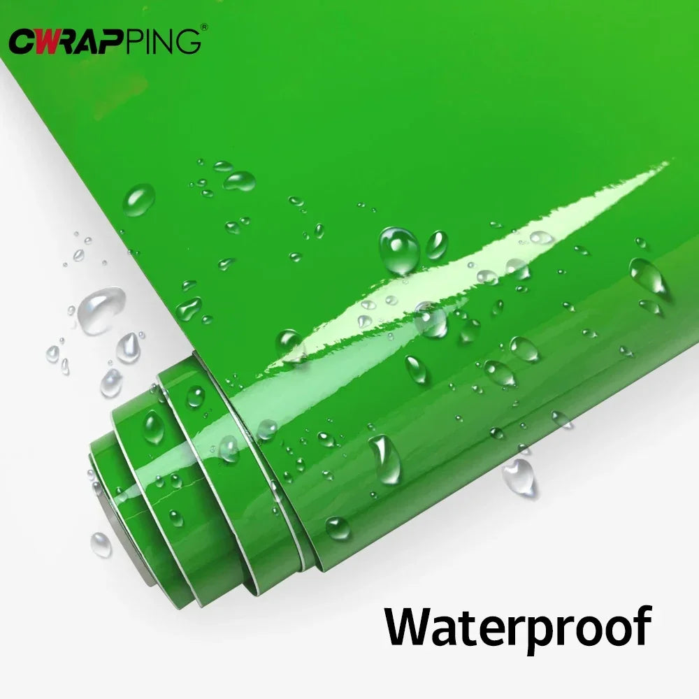 145cm Roof Car Foiling Door Accessories Large Size Glossy Auto Protective Film Hood Automotive Vinyl Wrap Green Car Body Films