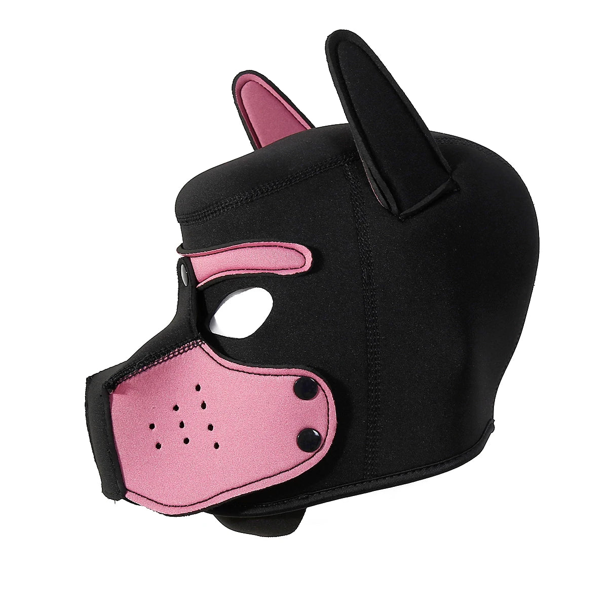 Exotic Full Face Dog Headgear Open Mouth Puppy Mask Hood for Men Women Halloween Party Play Sexy Cosplay Costume Accessory