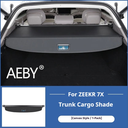 AEBY For ZEEKR 7X 2024 2025 Cargo Cover Trunk Shade Retractable Luggage Shelf Privacy Security Car Interior Accessories