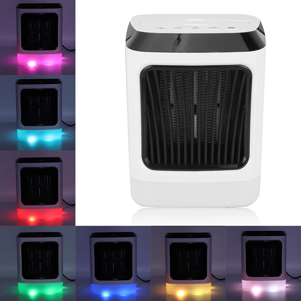 Portable Home Office Timing Electric Tabletop Fan Heater with Remote Control Electric Heater US 110-220V