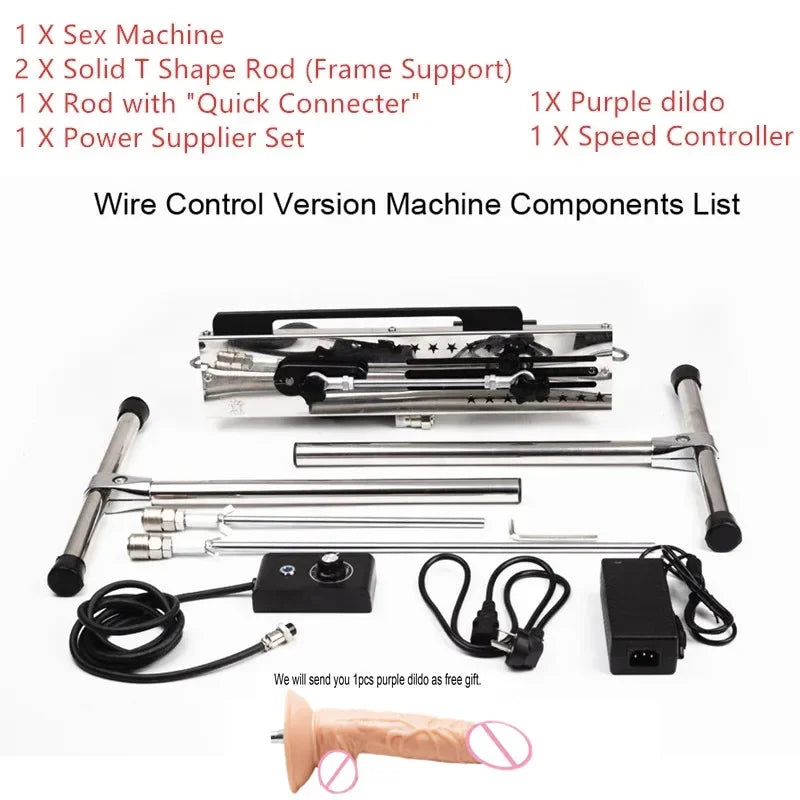 Love Machine With Thrusting Dildo Attachments Automatic Remote Control Adjustable Sex Toys For Adults Vagina Anal Masturbation