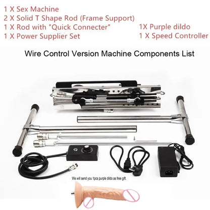 Love Machine With Thrusting Dildo Attachments Automatic Remote Control Adjustable Sex Toys For Adults Vagina Anal Masturbation