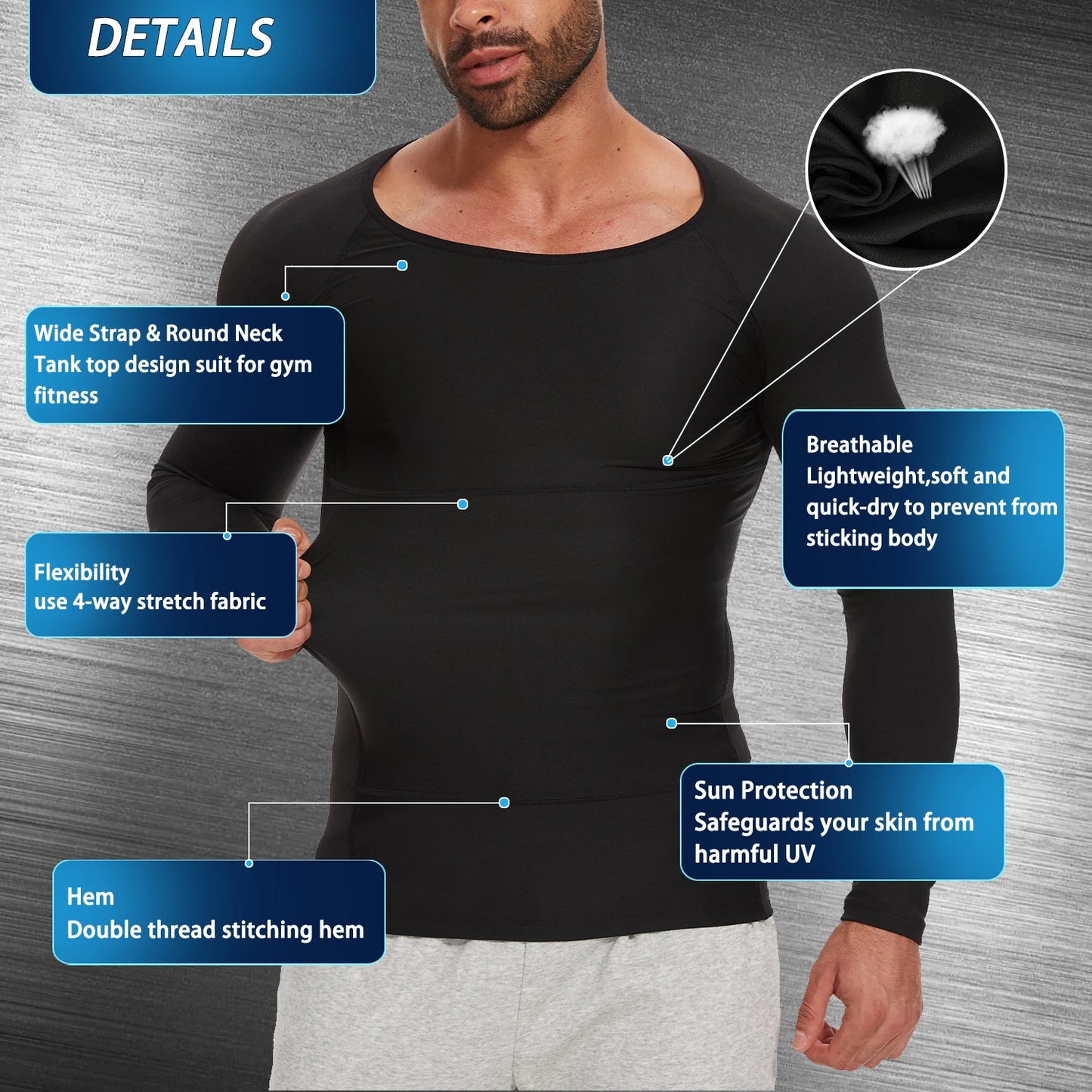 Long Sleeved Shapewear for Men Slimming Body Shaper Top Belly Reducing Fat Burning Loss Weight Waist Trainer Sweat Corset 2024