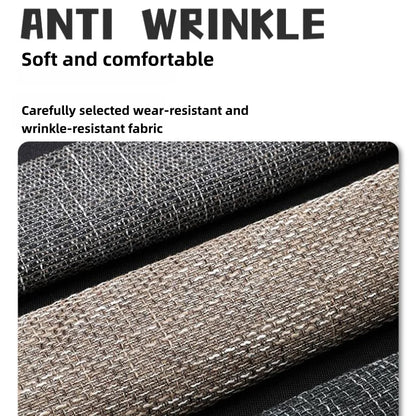 Front Single Seat, Luxurious Linen Fixed Lumbar Support, Full-Coverage Car Seat Cushion, Suitable for All Seasons, Delicate and Textured, Comfortable, Breathable, Wear-Resistant, Fits the Seat, with Three-Dimensional Wing Sup