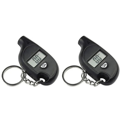Mini Keychain Style Tire Gauge Digital Lcd Display Car Tire Air Pressure Tester Meter Auto Car Motorcycle Tire Safety Alarm