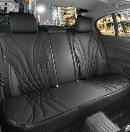 Sporty Universal Car Seat Cover Four Season Auto Perforated Leather Breathable Anti-Slip Covers Cushion SUV Car Seat Protection