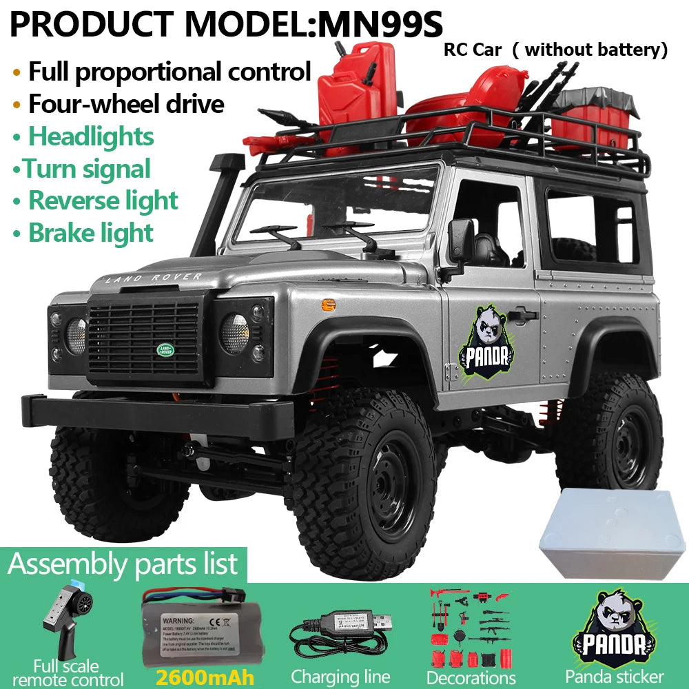 Upgrade MN99S MN98 1:12 RC Car MN Model RTR 2.4G Remote Control Car Climbing Defender 4WD RC Truck Off-road RC Toys As Kids Gift