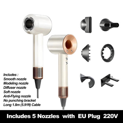 High-Speed Hair Dryer with 10M Negative Ions, Collagen, Intelligent Constant Temperature & Multi-Settings