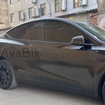 50cm x 1/2/3m Retail Gloss Black Vinyl Car Wrap Film PET Car Body Color Change Stickers DIY Styling Decal With Air Release