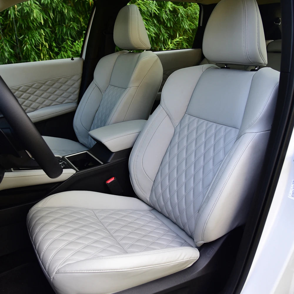 For Mitsubishi Outlander 2021 2022 2023 2024 2025 2026 5 Seats Custom Faux Leather Car Seat Covers Full Set Interior Accessories