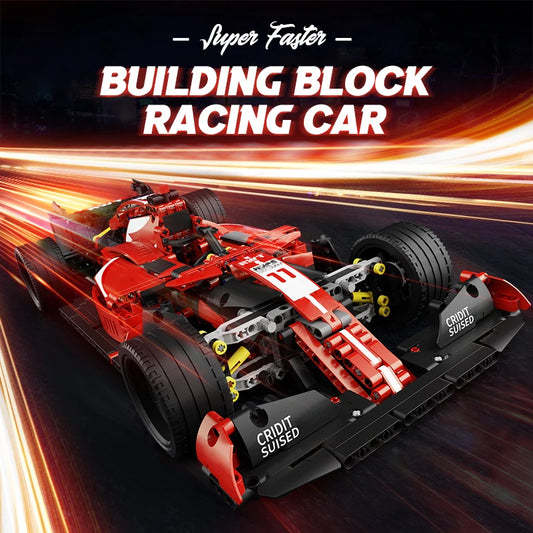 Formula Racing Car Building Blocks DIY 1280-piece Sports Vehicle Building Blocks Home Decoration Boys Holiday Birthday Gifts