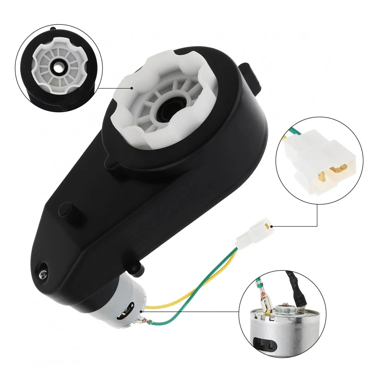 2Pcs 12V/24V RS390/RS550/RS555 Kids Ride On Toys Car Motor Gearbox Car Wheels Gearbox High Speed DC Motor for Remote Control Car