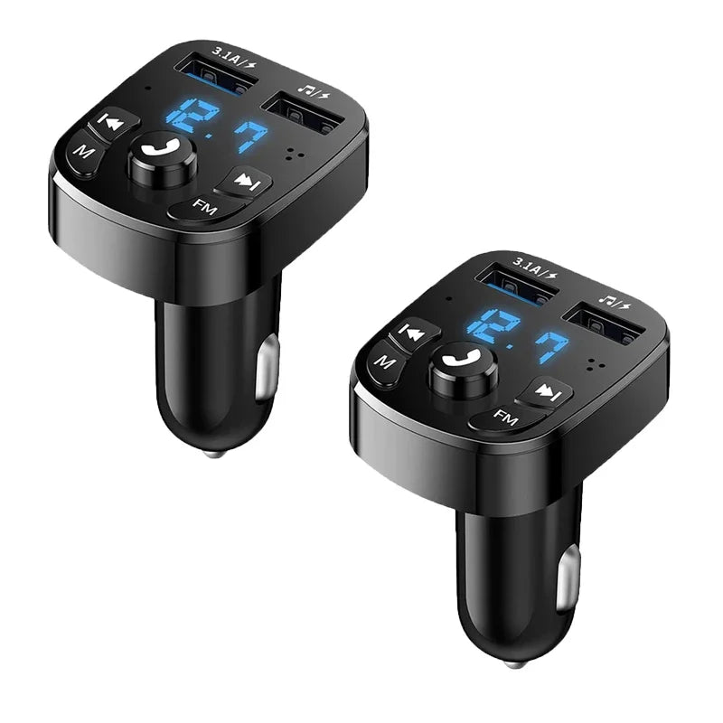 1/3/6pcs Car Mp3 Player Dual USB Fast Charger FM Receiver Bluetooth Compatible 5.0 FM Transmitter USB Flash Drive Plug Car Kit