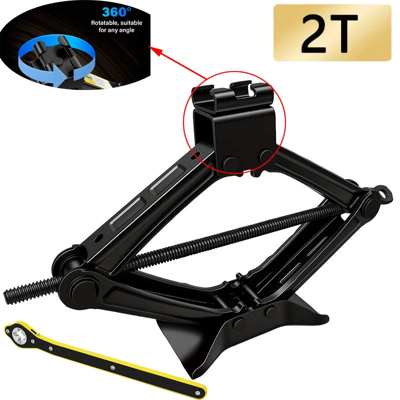 BRIEFNESS 2 Ton Scissor Jack Set，Car SUV Auto Jack Kit with Extendable Wheel Wrench,Labor-Saving Repair & Tire Replacement Tool