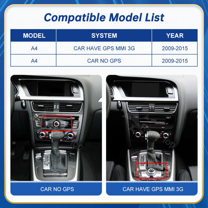 CN Road Top 8.9 12.3'' Touch Screen Multimedia Player Andriod Auto Link For Audi A4 S4 B8 2009-2015 GPS Carplay Display Car Play
