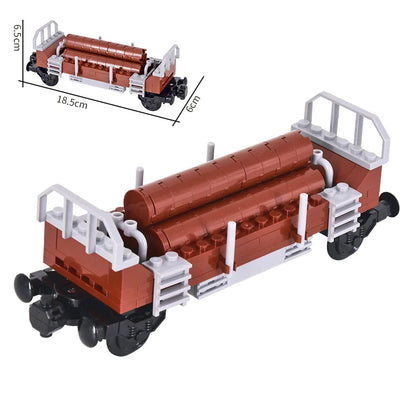 26cm Retro Double-Deck Passenger Train Car Building Blocks Model Green Gray Classic Train Display Toy for Hobbyists