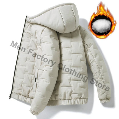 Winter Trendy Parkas Cotton-padded Coats Jacket Men Parkas Outdoor Hooded Coat Casual Windbreaker Thick Warm Coat Men Jacket