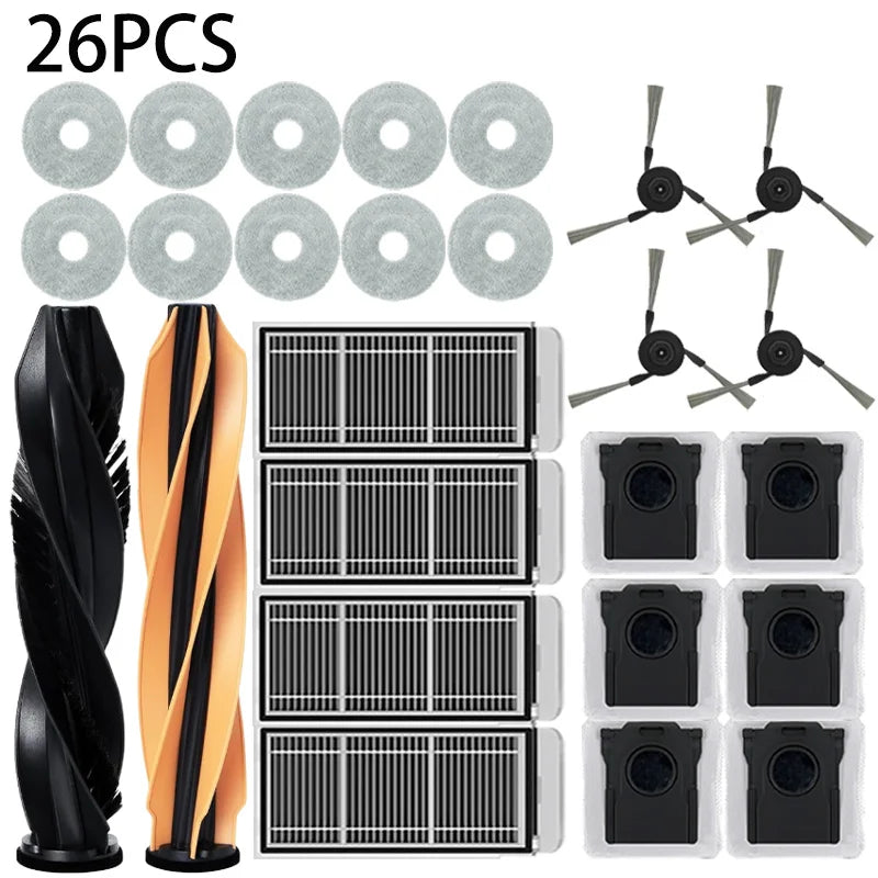 Dreame MOVA V50 Ultra/X50 Ultra/X50 Master/L50 pro Ultra/L40S pro Ultra Vacuum Cleaner Replacement Kit with Main Brush Filter Mo