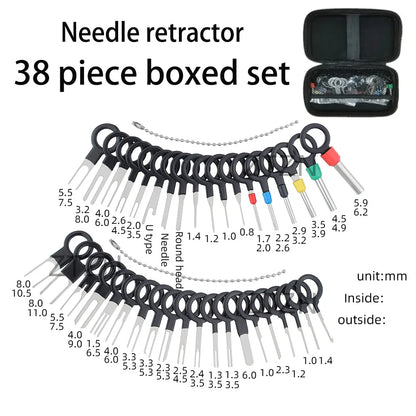 Car Terminal Removal Tool Kit - Wiring Harness Connector Pin Extractor Set with Storage Case for Automotive Electrical Repair
