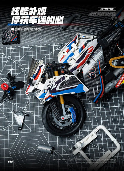 New product machinery group 1:8 motorcycle 42130 building blocks M1000RR locomotive model desktop decoration boy children's toys
