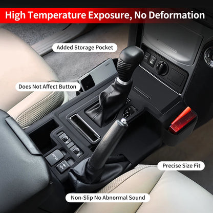 Central Console Silicone Protective Cover For Toyota Prado 150 LC150 2010-2023 Interior car Accessories Decoration Black 1pcs