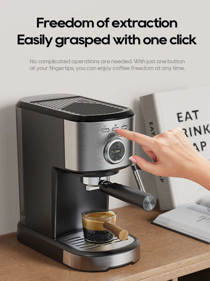 HiBREW Espresso Coffee machine Cafetera Semi Automatic Coffee Maker 15Bar Visual Temperatura H5A