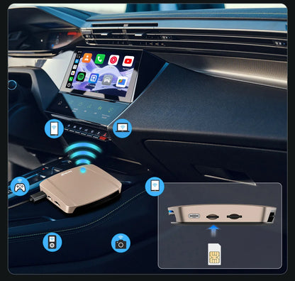Ultra box 8GB+128GB 5G netAndroid 15.0 SM6350 Ai Box CarPlay Wireless Android Auto Wireless Adapter Support Youtube Netfilx IPTV
