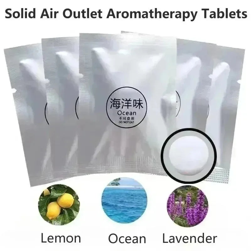 Solid Car Air Freshener Tablets Refill Replacement Scent Tablets for Car Vent Clip Diffuser Long Lasting Fragrance Ocean Flavor