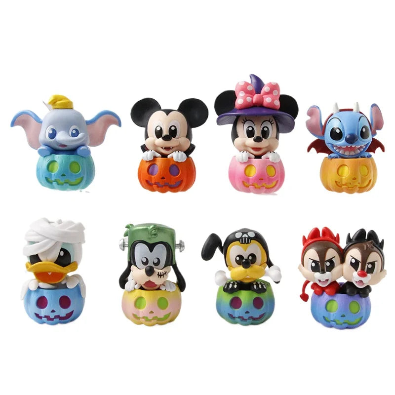 Mickey Mouse and Friends (Pumpkin Version) Halloween Limited Cosbi Blind Box Mini Figure Guess Pack Christmas Gifts