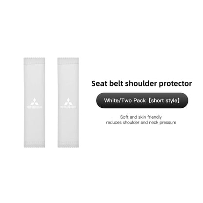 2Pcs Car Seat Belt Cover Shoulder Protector Auto Accessories For Mitsubishi Eclipse Lancer Outlander Pajero Ralliart Star Mirage
