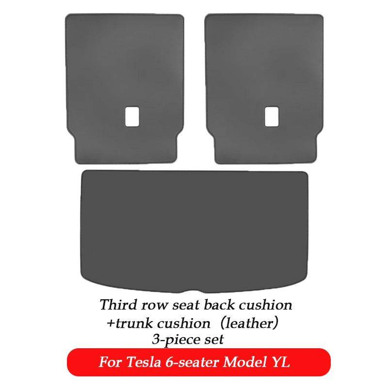 For Tesla Model Y L Launch 2025 2026+ Back Seat Cover 2PCS Leather Protector Wear-Resistant Kick Seatback Mats Accessories