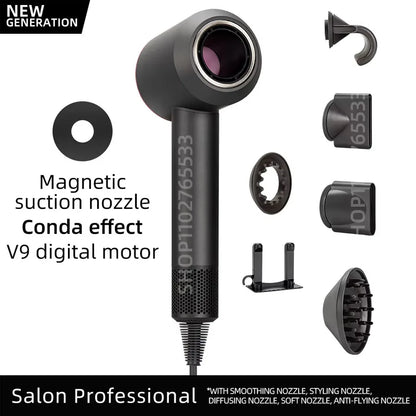 Ionic Hair Dryer 5 In 1 With Diffuser Professional Hair Care Appliances Women Salon Barber Leafless Hairdryer Super Hair Dryer