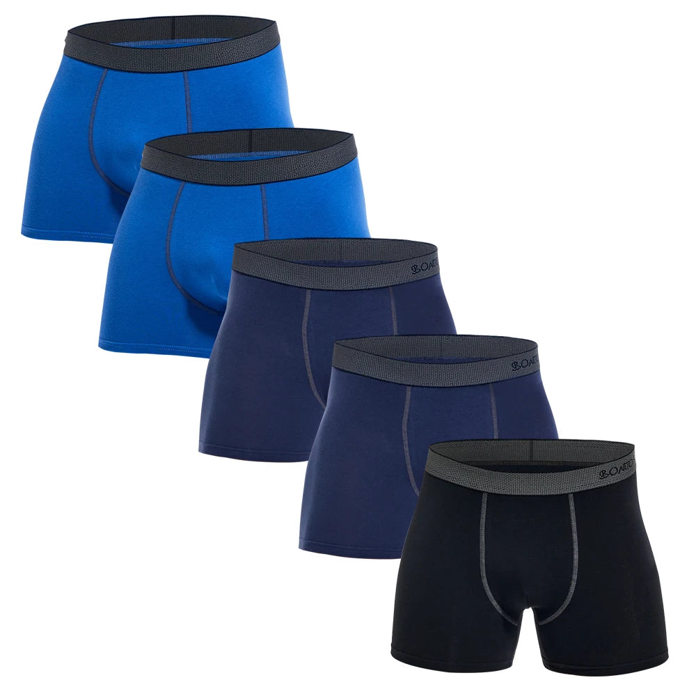 5Pcs Men's Panties Cotton Boxer Sexy Man Boxers Underwear Shorts Lots Male Boxershorts Set Family Underpants Brands