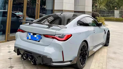 Car Modification Universal Tail Wing Without Punching MP Large Tail Fixed Wing Carbon Grain GT Tail Spoiler Car accessories