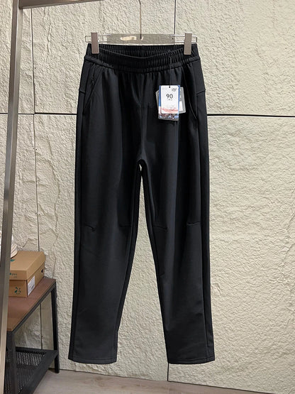 Outdoor Softshell down Pants Thickened Winter Commuting Trousers Men's Youth Fashion Warm Casual Nylon Spandex Fabric