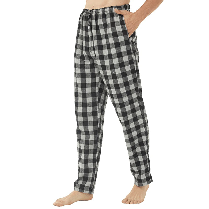 Mens Flannel Pajama Mens Flannel Pjs Pants Lounge Pants with Pockets  Plaid Mens Pajama Bottoms Pajama Pants for Men Flannel Pj
