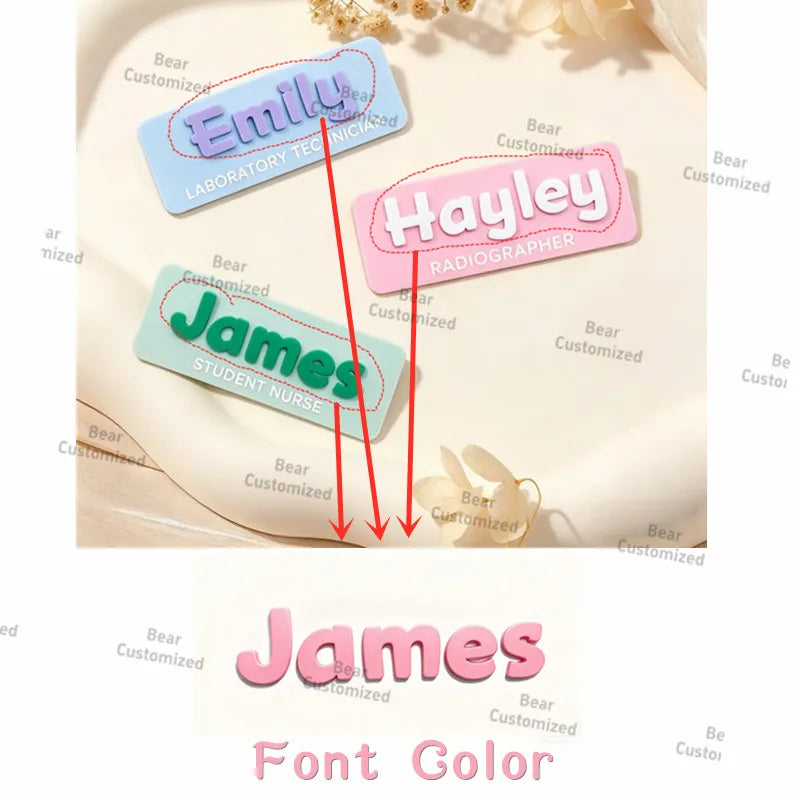 Custom  Acrylic Name Brooch ，Work Name Badge， Personalised Name Badge, Acrylic Name Badge, Gift for Nurse Present for Teacher