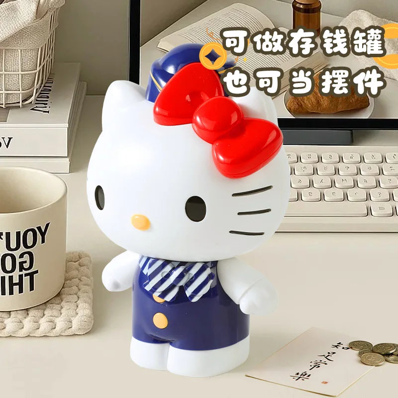 Sanrio Official Toy Gift Kt Cat Piggy Bank Trendy Decoration Children's Savings Bank New Year