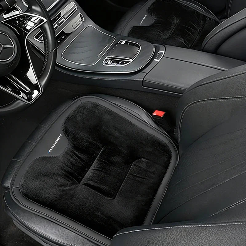Car Seat Cushion For Ford Ranger T9 T7 T1 Raptor Warm Flannel Thick Plush Universal Rear Seat Backrest Protector Cover