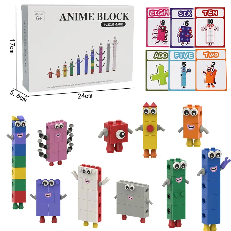 10 in 1 1Sets block figurine Cartoon Anime No. Building Blocks Figures Dolls Toys 6 Small Square People Game Model