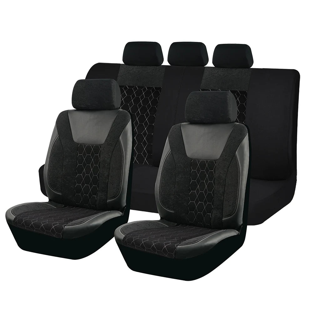 Universal 4mm Sponge Flannel Leather Winter Car Seat Covers Fit for most Car Suv Truck Van Car Accessories Interior