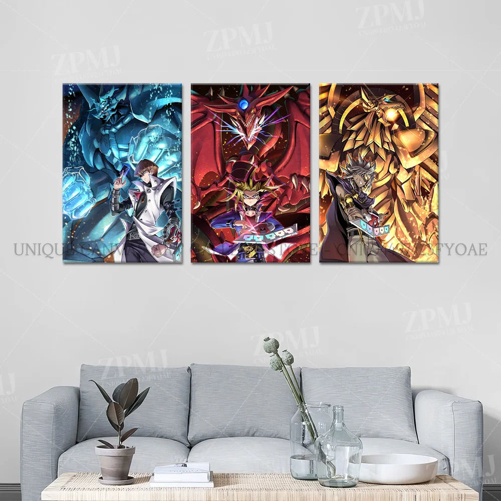 Yu-Gi-Oh! Canvas Pictures Painting Anime Figures Home Decoration Prints Poster For Living Room Frameless Wall Artwork Mural