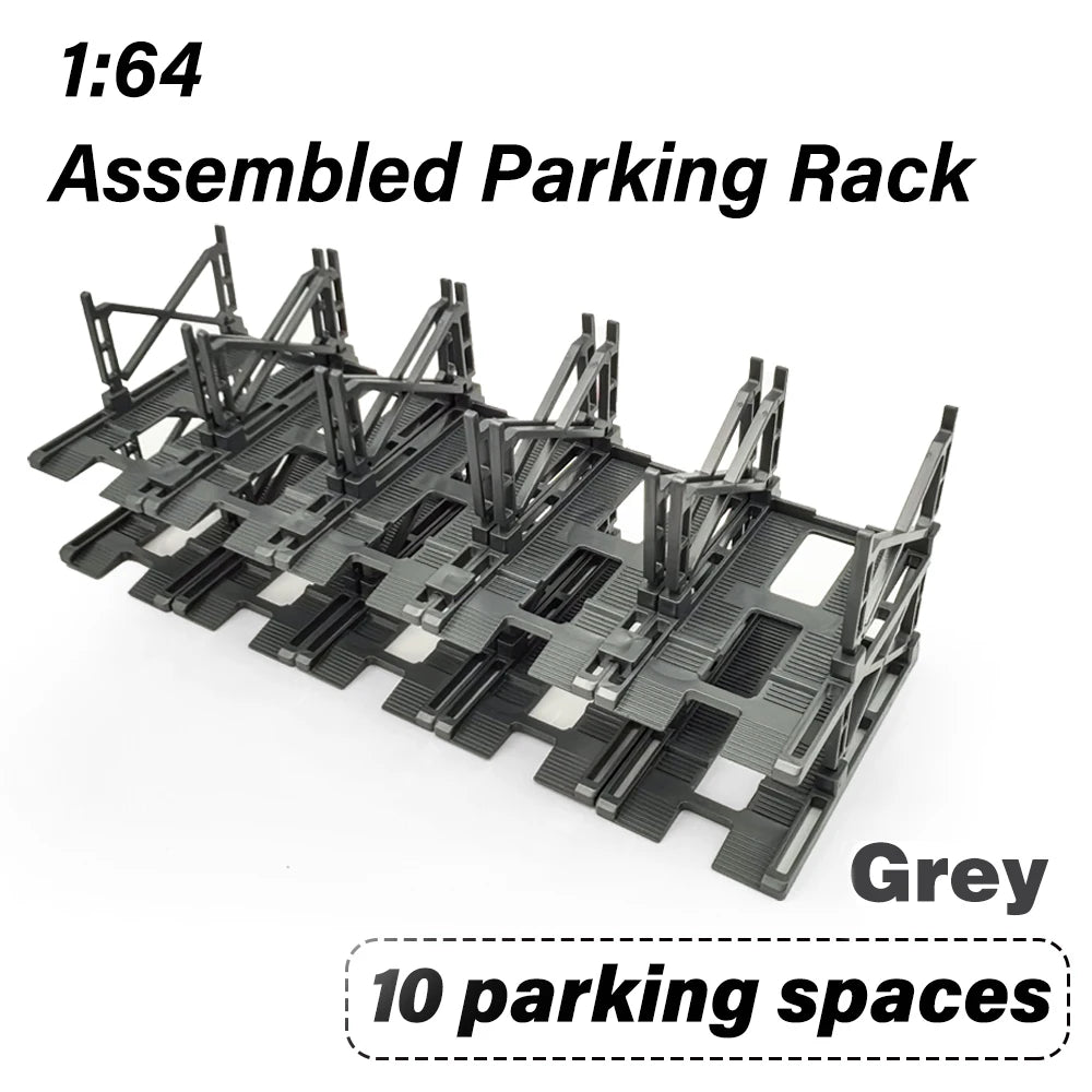 KicarMod 1/64 Diecast Model Car Manual Assembly of 3D Parking Building Multi-Layer Structure with Free Combination Display Car