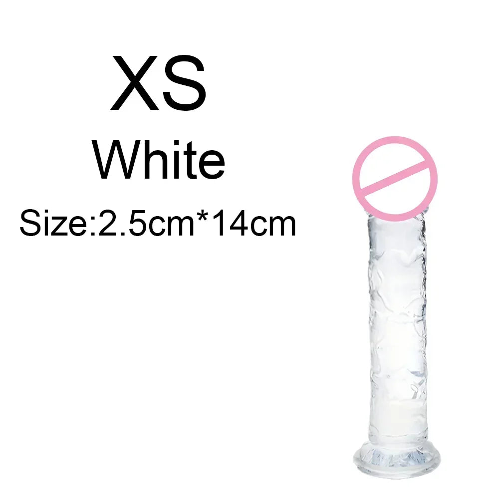 Realistic Anal Butt Plug Soft Jelly Dildo Suction Cup G Spot Anal Vaginal Masturbators Penis Dick Adult Sex Toys For Women Men