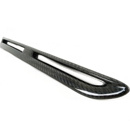 For Nissan GTR GT-R R35 2009-16 Real Carbon Fiber Front Fender Side Air Vent Trim Duct Outlet Spoiler Strip Splitter Canard Lip