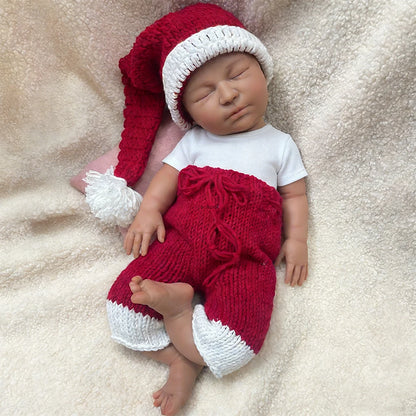 22inch High Quality Full Silicone Reborn Baby Girl Can Open Mouth Lifelike Soft Texture Warm Doll for Emotional Comfort