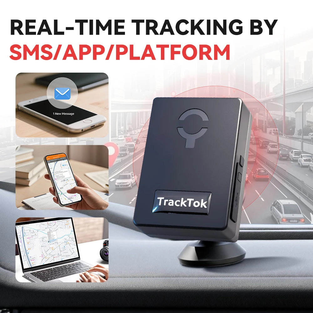 4G GPS Tracker Car Locator Vehicle Long Standby GPS Locator Magnet Waterproof 20000mAh Battery Real Time Position Free Web APP