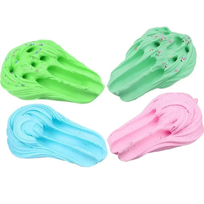12 Colors Super Butter Slime Kit Bulk Wholesale DIY Fluffy Cloud Slime Foam Beads Charms Sensory Educational Craft Birthday Gift